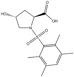 (2S,4R)-4-hydroxy-1-[(2,3,5,6-tetramethylphenyl)sulfonyl]pyrrolidine-2-carboxylic acid Structure