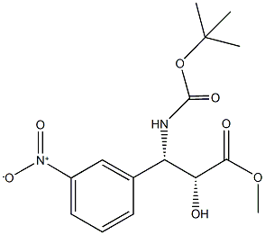 methyl (2R,3S)-3-[(tert-butoxycarbonyl)amino]-2-hydroxy-3-(3-nitrophenyl)propanoate Structure