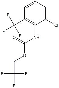 2,2,2-trifluoroethyl 2-chloro-6-(trifluoromethyl)phenylcarbamate 구조식 이미지