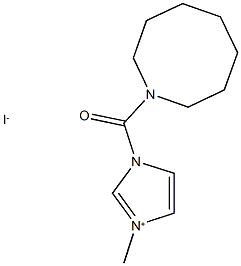 1-(azocan-1-ylcarbonyl)-3-methyl-1H-imidazol-3-ium iodide Structure