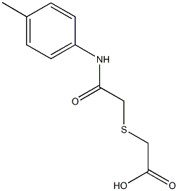 ({2-[(4-methylphenyl)amino]-2-oxoethyl}thio)acetic acid Structure