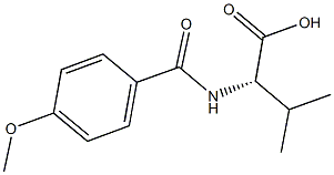 (2S)-2-[(4-methoxybenzoyl)amino]-3-methylbutanoic acid 구조식 이미지