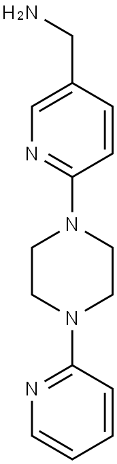 {6-[4-(pyridin-2-yl)piperazin-1-yl]pyridin-3-yl}methanamine Structure