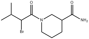 1-(2-bromo-3-methylbutanoyl)piperidine-3-carboxamide 구조식 이미지