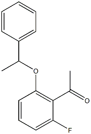 1-[2-fluoro-6-(1-phenylethoxy)phenyl]ethan-1-one 구조식 이미지