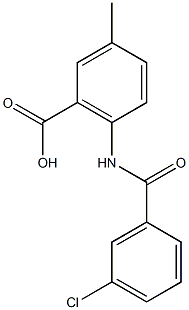 2-[(3-chlorobenzene)amido]-5-methylbenzoic acid Structure