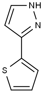 3-(thiophen-2-yl)-1H-pyrazole 구조식 이미지