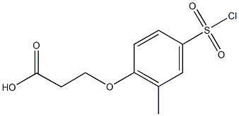 3-[4-(chlorosulfonyl)-2-methylphenoxy]propanoic acid Structure