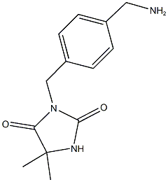 3-{[4-(aminomethyl)phenyl]methyl}-5,5-dimethylimidazolidine-2,4-dione 구조식 이미지