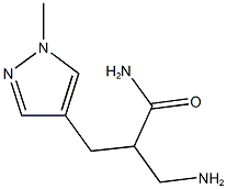 3-amino-2-[(1-methyl-1H-pyrazol-4-yl)methyl]propanamide Structure