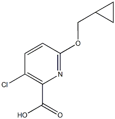 3-chloro-6-(cyclopropylmethoxy)pyridine-2-carboxylic acid 구조식 이미지