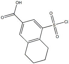 4-(chlorosulfonyl)-5,6,7,8-tetrahydronaphthalene-2-carboxylic acid 구조식 이미지