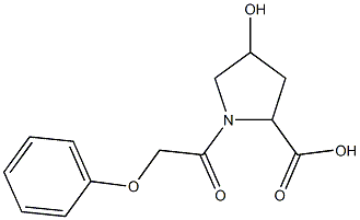 4-hydroxy-1-(2-phenoxyacetyl)pyrrolidine-2-carboxylic acid Structure