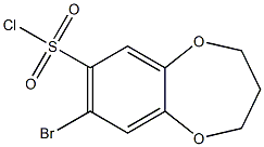 8-bromo-3,4-dihydro-2H-1,5-benzodioxepine-7-sulfonyl chloride 구조식 이미지