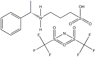 (S)-N-(1-Phenylethyl)-3-sulfopropan-1-aminium bis(trifluoromethylsulfonyl)amide 구조식 이미지