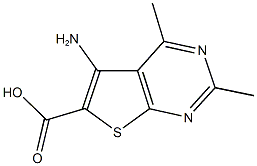 5-AMINO-2,4-DIMETHYLTHIENO[2,3-D]PYRIMIDINE-6-CARBOXYLIC ACID 구조식 이미지