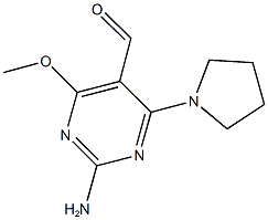 2-AMINO-4-METHOXY-6-PYRROLIDIN-1-YLPYRIMIDINE-5-CARBALDEHYDE Structure