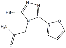 2-[3-(2-FURYL)-5-MERCAPTO-4H-1,2,4-TRIAZOL-4-YL]ACETAMIDE Structure