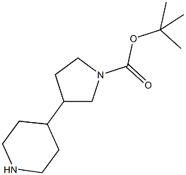 TERT-BUTYL 3-PIPERIDIN-4-YLPYRROLIDINE-1-CARBOXYLATE 구조식 이미지