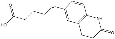 4-[(2-OXO-1,2,3,4-TETRAHYDROQUINOLIN-6-YL)OXY]BUTANOIC ACID 구조식 이미지