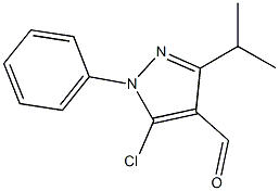 5-CHLORO-3-ISOPROPYL-1-PHENYL-1H-PYRAZOLE-4-CARBALDEHYDE 구조식 이미지