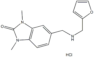 5-{[(FURAN-2-YLMETHYL)-AMINO]-METHYL}-1,3-DIMETHYL-1,3-DIHYDRO-BENZOIMIDAZOL-2-ONE HYDROCHLORIDE 구조식 이미지