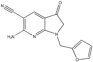 6-AMINO-1-(2-FURYLMETHYL)-3-OXO-2,3-DIHYDRO-1H-PYRROLO[2,3-B]PYRIDINE-5-CARBONITRILE 구조식 이미지