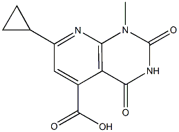 7-CYCLOPROPYL-1-METHYL-2,4-DIOXO-1,2,3,4-TETRAHYDROPYRIDO[2,3-D]PYRIMIDINE-5-CARBOXYLIC ACID 구조식 이미지