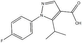 1-(4-FLUOROPHENYL)-5-ISOPROPYL-1H-PYRAZOLE-4-CARBOXYLIC ACID Structure