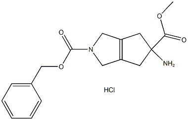 2-BENZYL 5-METHYL 5-AMINO-3,4,5,6-TETRAHYDROCYCLOPENTA[C]PYRROLE-2,5(1H)-DICARBOXYLATE HYDROCHLORIDE Structure