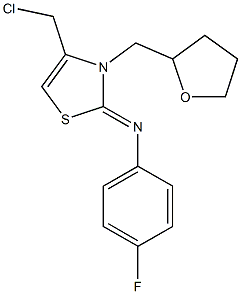 N-[4-(chloromethyl)-3-(tetrahydrofuran-2-ylmethyl)-1,3-thiazol-2(3H)-ylidene]-N-(4-fluorophenyl)amine 구조식 이미지