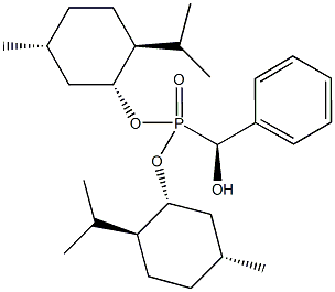 bis[(1R,2S,5R)-2-isopropyl-5-methylcyclohexyl] [(S)-hydroxy(phenyl)methyl]phosphonate Structure
