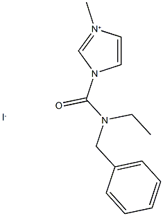 1-{[benzyl(ethyl)amino]carbonyl}-3-methyl-1H-imidazol-3-ium iodide 구조식 이미지