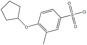 4-(cyclopentyloxy)-3-methylbenzenesulfonyl chloride Structure