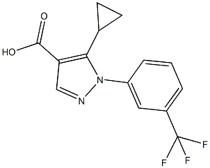 5-cyclopropyl-1-[3-(trifluoromethyl)phenyl]-1H-pyrazole-4-carboxylic acid Structure