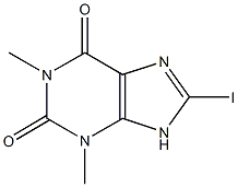 8-iodo-1,3-dimethyl-3,9-dihydro-1H-purine-2,6-dione Structure