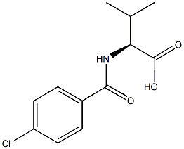 (2S)-2-[(4-chlorobenzoyl)amino]-3-methylbutanoic acid Structure