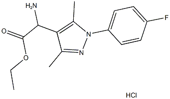 ethyl amino[1-(4-fluorophenyl)-3,5-dimethyl-1H-pyrazol-4-yl]acetate hydrochloride Structure