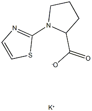 potassium 1-(1,3-thiazol-2-yl)pyrrolidine-2-carboxylate 구조식 이미지