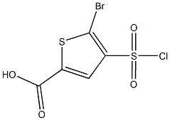5-bromo-4-(chlorosulfonyl)thiophene-2-carboxylic acid Structure