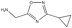 (3-cyclopropyl-1,2,4-oxadiazol-5-yl)methanamine 구조식 이미지