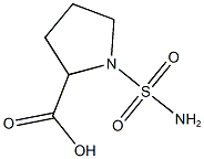 1-(aminosulfonyl)pyrrolidine-2-carboxylic acid 구조식 이미지
