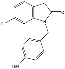 1-[(4-aminophenyl)methyl]-6-chloro-2,3-dihydro-1H-indol-2-one 구조식 이미지