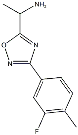 1-[3-(3-fluoro-4-methylphenyl)-1,2,4-oxadiazol-5-yl]ethan-1-amine Structure