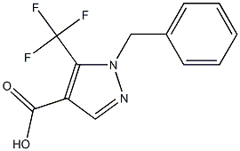 1-benzyl-5-(trifluoromethyl)-1H-pyrazole-4-carboxylic acid 구조식 이미지