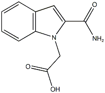 2-(2-carbamoyl-1H-indol-1-yl)acetic acid Structure