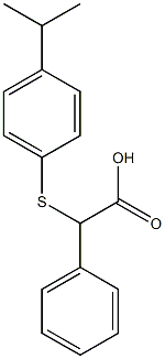 2-phenyl-2-{[4-(propan-2-yl)phenyl]sulfanyl}acetic acid Structure