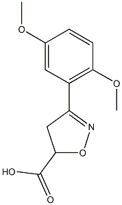 3-(2,5-dimethoxyphenyl)-4,5-dihydro-1,2-oxazole-5-carboxylic acid Structure