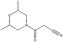 3-(2,6-dimethylmorpholin-4-yl)-3-oxopropanenitrile 구조식 이미지