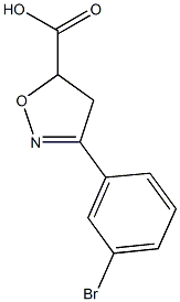 3-(3-bromophenyl)-4,5-dihydro-1,2-oxazole-5-carboxylic acid 구조식 이미지